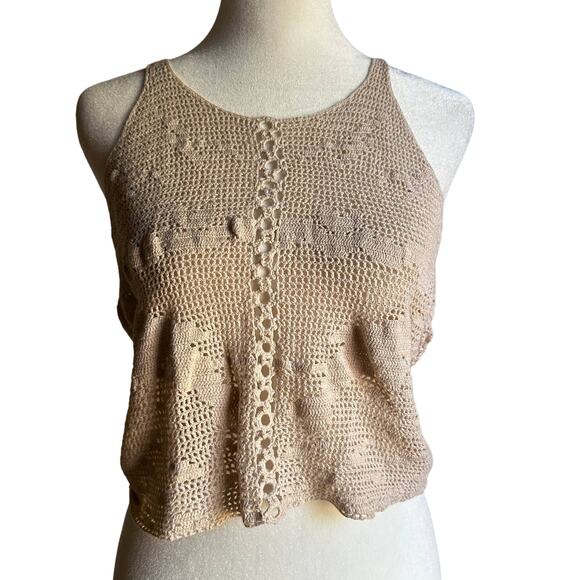 RISTO BIMBILOSKI | Boho Cream Cotton Crochet Tie Back  Bohemian Festival | Small - Picture 1 of 7